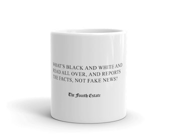 What&#39;s Black and White and Read All Over Mug