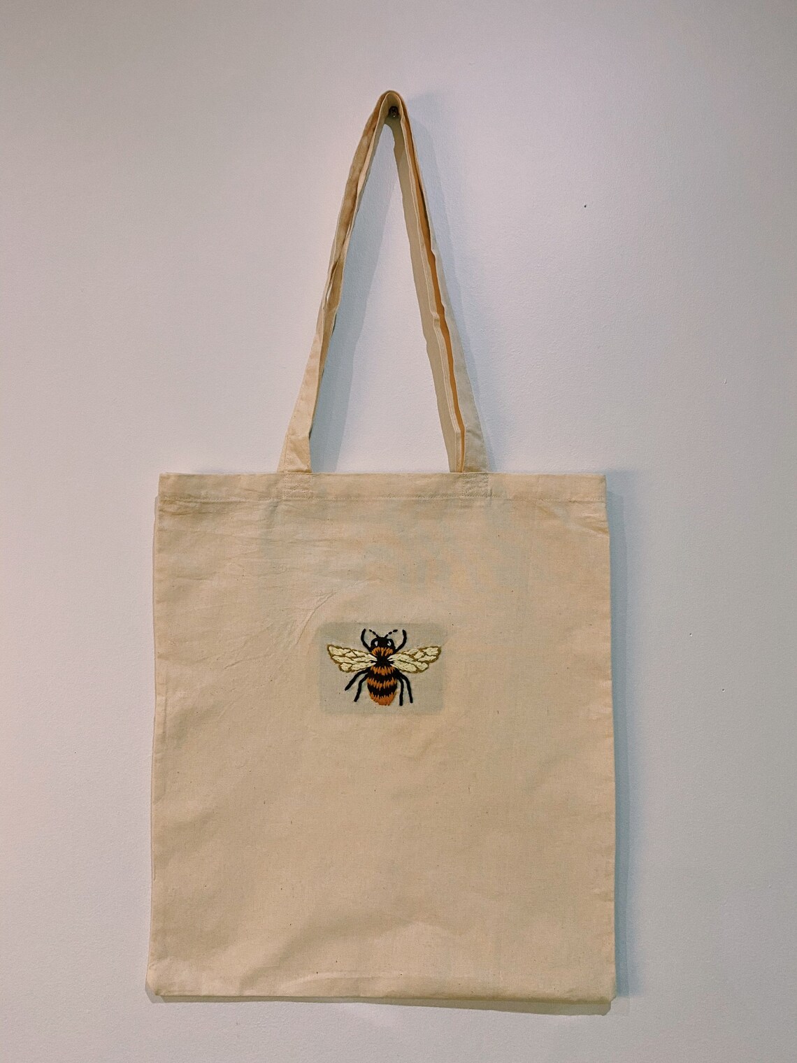Embroidered Bee Tote Bag Etsy
