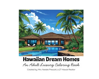Hawaiian Dream Homes Coloring Book: Adult Luxury Edition (20 Pages) (PDF Download