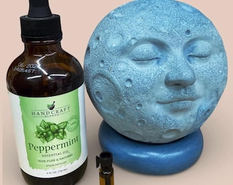 Concrete Moon Face Aroma Diffuser | Handmade Essential Oil Diffuser