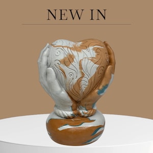 Hand Cast Concrete Heart Essential Oil Diffuser, Aromatherapy Sculpture, Minimal Home Decor