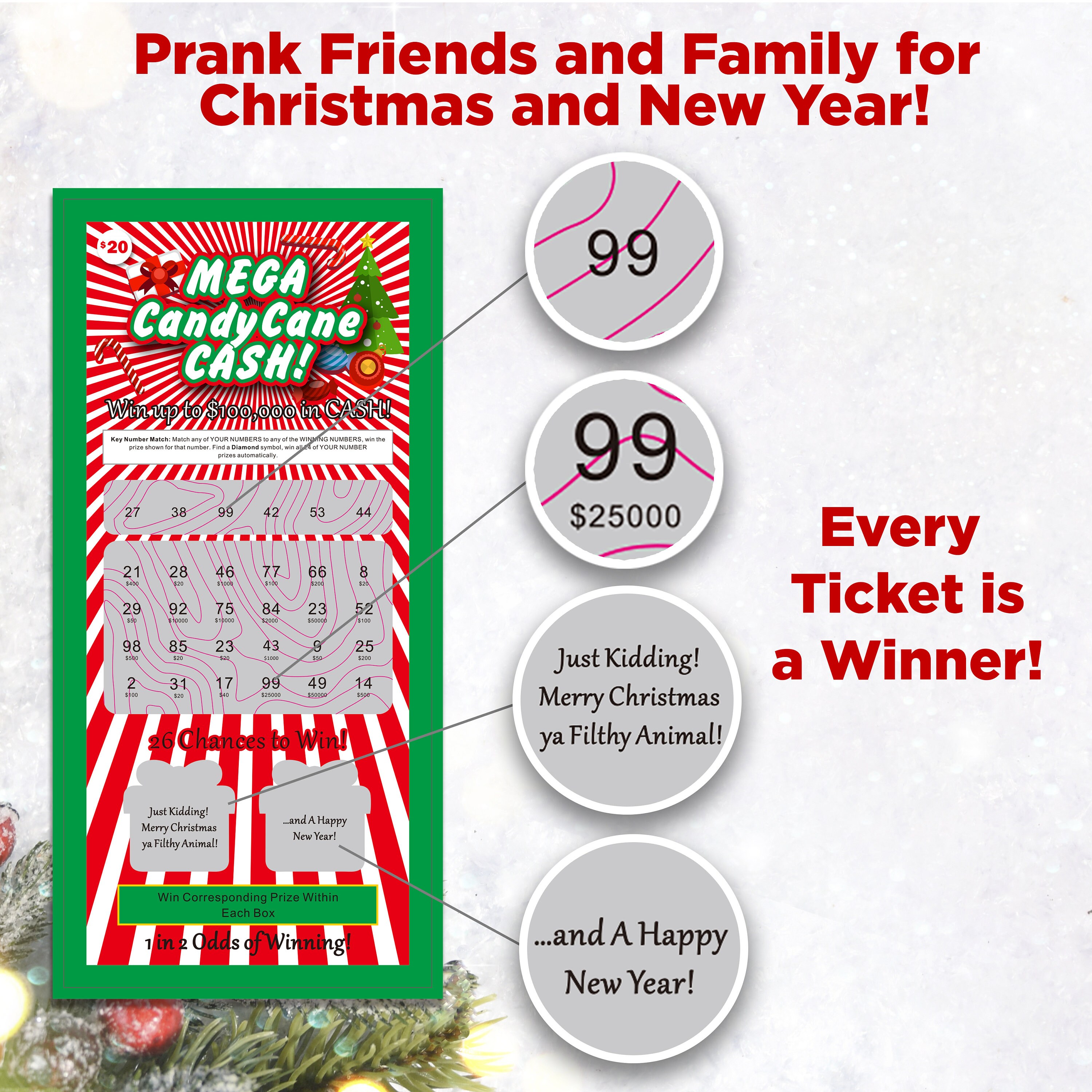 Dirty Santa + Lottery Tickets = The Perfect Gift - Easy Peasy Pleasy