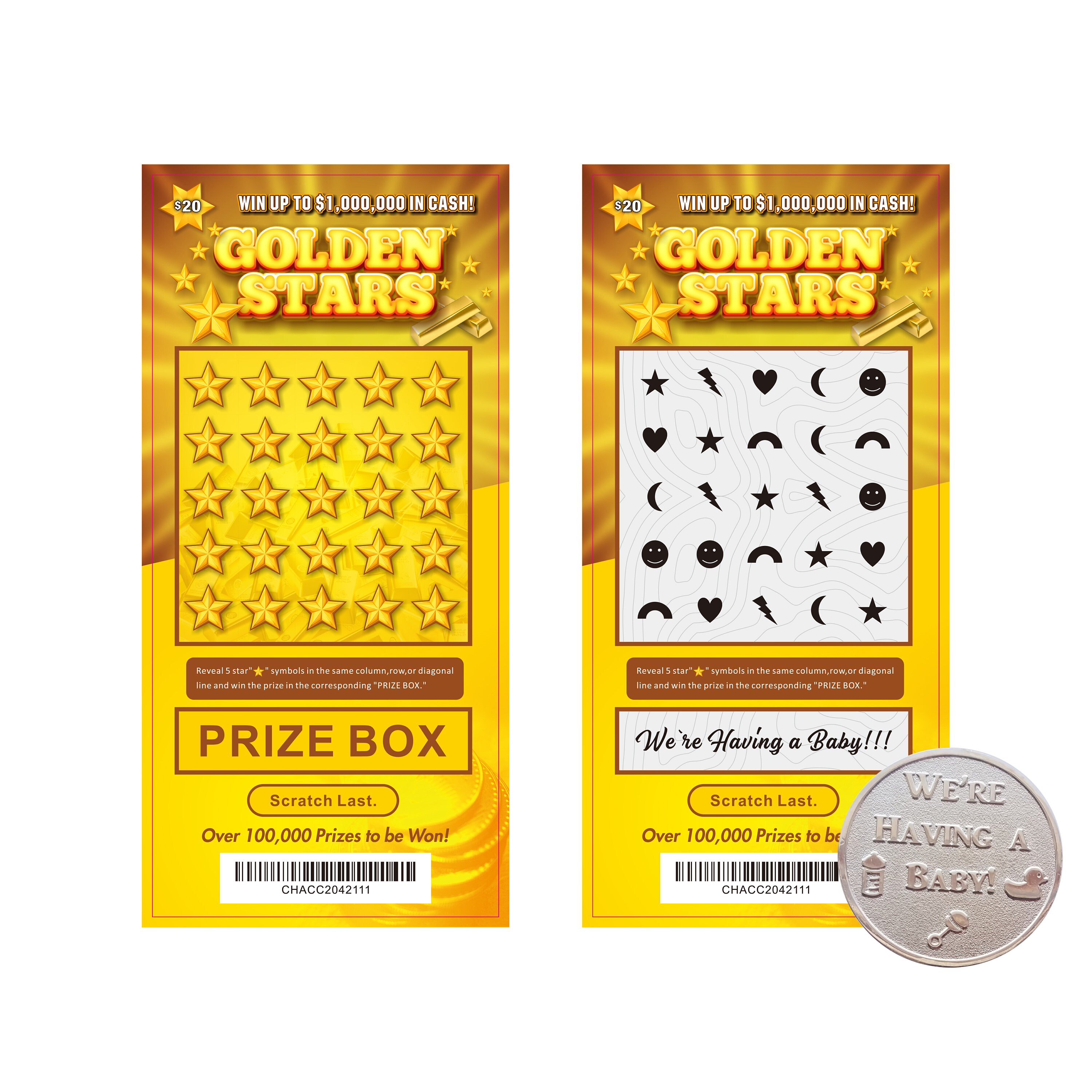 Faux Ticket Gagnant à Gratter (pack de 3) – Cadeau Empoisonné