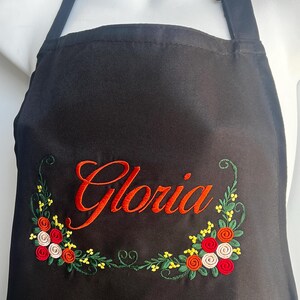 Custom Embroidered Chef Apron: Personalized Kitchen Apron with Name or Logo