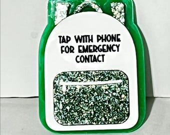 Personalized Emergency Contact NFC Backpack Tag