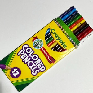 Custom Personalized Crayola Colored Pencils for Back to School | Laser Engraved Color Pencils for Teacher or Students