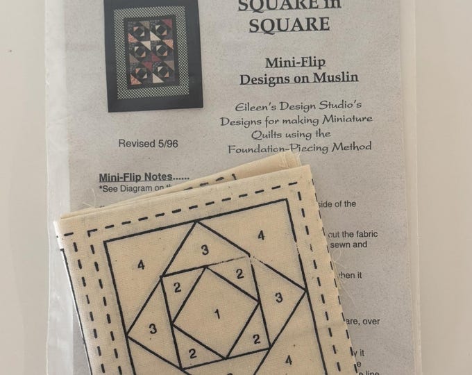 Vintage Square in Square Mini-flip Designs on Muslin Kit - MF7 - Etsy