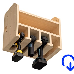 Drill Organizer Hand Power Tool Organizer Storage for Cordless Power Tools  and Batteries: MADE TO ORDER 