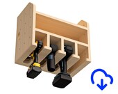 Cordless Drill Holder CNC Files Download for CNC Router, Power Tool Organizer
