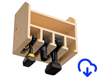 Cordless Drill Holder CNC Files Download for CNC Router, Power Tool Organizer