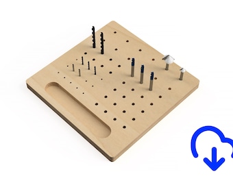 Organizador de ferramentas CNC Baixe broca CNC para armazenamento de broca Shapeoko ou roteador CNC