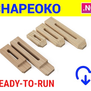 CNC Clamps, Hold Clamps for CNC Router + Digital Plans + CNC Files for Industrial, Shapeoko Ready to Run, or X-Carve Router + Strap Clamps