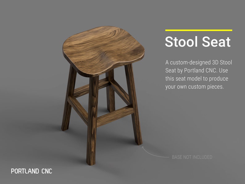 Pu&ograve; includere: Un sedile per sgabello in legno con una parte superiore curva e un design semplice. Il sedile &egrave; in legno scuro con venature visibili. Il sedile per sgabello &egrave; progettato per essere utilizzato con una base separata.