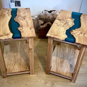 Solid oak river side table.