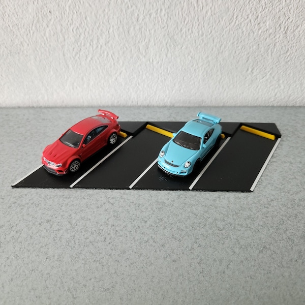 1:64 4 Bay Angled Bay Parking Space's - MULTIBUY DISCOUNT - Hot Wheels Display Diorama, Match Box, Mini GT, Lego, Garage, Kids Play