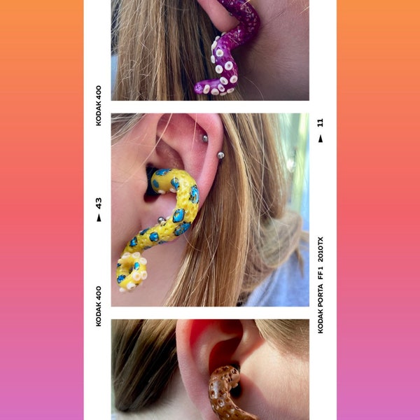 Octopus Earrings Etsy