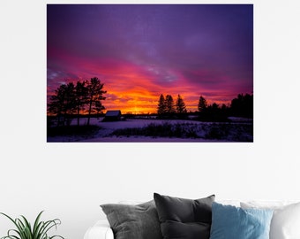 Vibrant Sunset, Landscape Picture, Digital Download, Photographs By Jenna