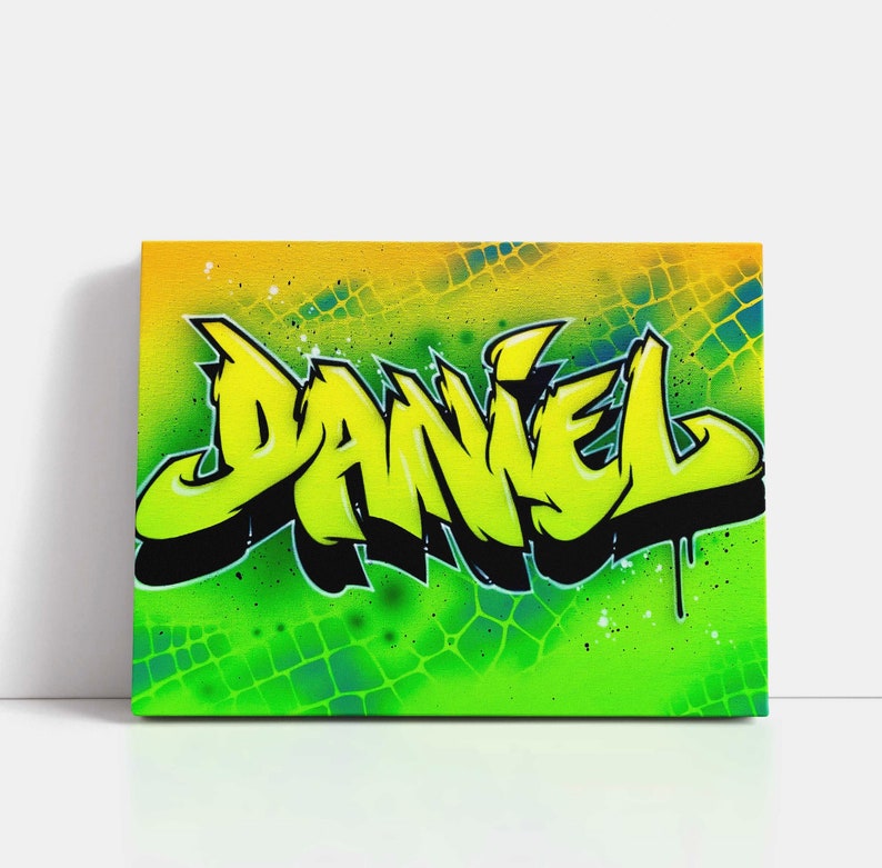 Graffiti Art Canvas Spray Paint Custom Airbrush Hand Painted Etsy
