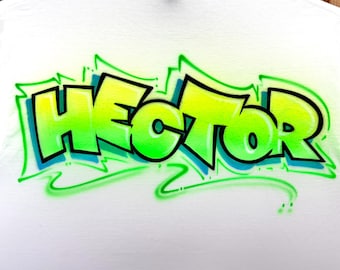 Custom Airbrush Name Shirt | Personalized Graffiti Name Tee
