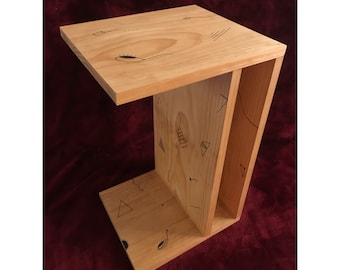 Handmade Wood End Table/Nightstand