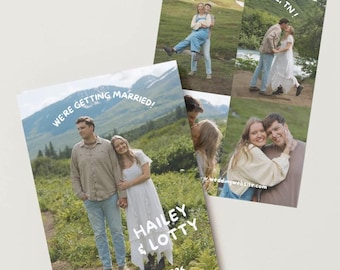 Boho Photo Save the Date Wedding Canva Template