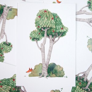 Carte postale renard sournois