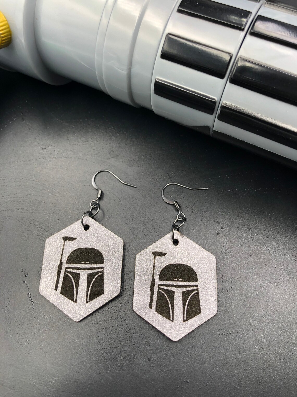 Star Wars Mandolorian Helmet Earrings Etsy