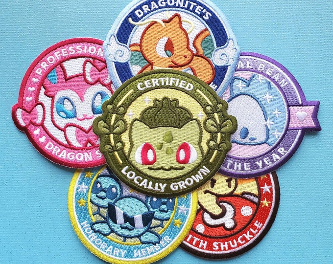 PKMN Patches: Fully Embroidered Iron-on Patch Collection - Patches by ...