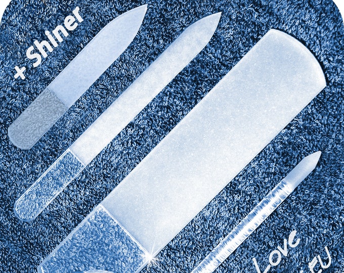 Genuine Czech Glass Nail File Set Multifunctional Shiner Etsy