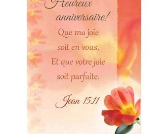 Carte double heureux anniversaire avec enveloppe