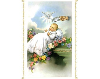 Double envelope Baptism card.