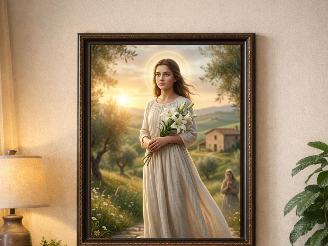 Saint Maria Goretti Catholic Art Download | Illustration of Saint Maria ...