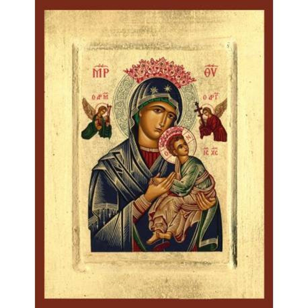 Notre Dame du Perpétuel Secours XV - Icône dorée à la