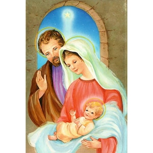 Carte postale simple Nativité, 10 x 15 cm.