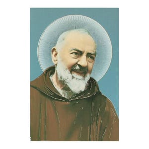 Carte postale simple Padre Pio, 10 x 15 cm.