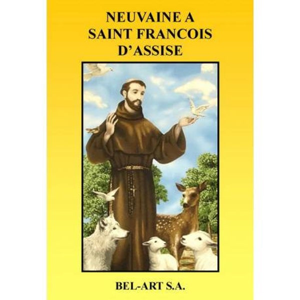 Livret de neuvaine Saint François d'Assise pour vos dévotions, livret de prière à offrir, cadeau idéal pour des fêtes religieuses.