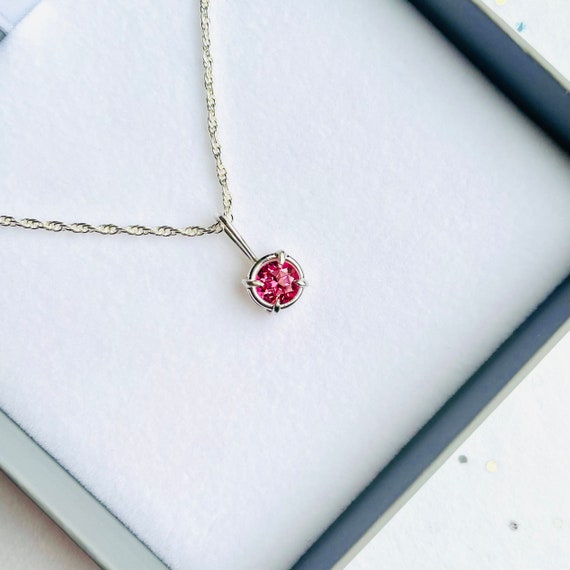 Pink hot sale topaz necklace