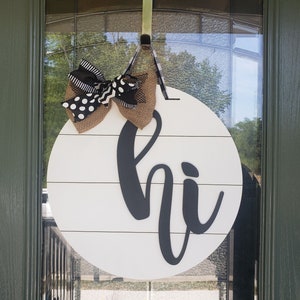 Handmade Welcome Door Hanger: Rustic 3D Wood Sign