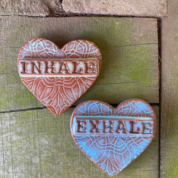 Handmade Large Size Magnet, Inhale Exhale, Yogic Gift, Gift for stress