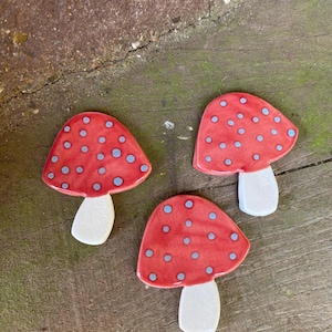 Handmade DIY Mosaic Mushroom Shape Tiles, Ceramic mosaic Toadstool tile