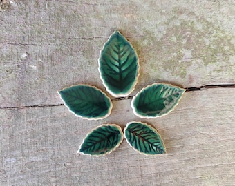Handmade DIY Mosaic Leaf Shape Tile, Ceramic mosaic leaf tile