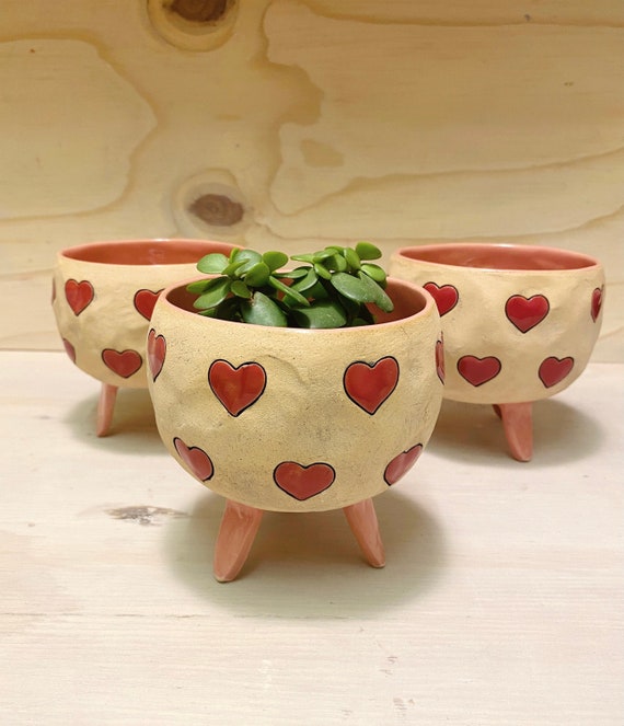 Handmade Planter, Indoor Plant Pot, Succulent Plant Pots, Love and  Kindness, Best Gift, Birthday Present Hand Painted, Heart Decoration - Etsy
