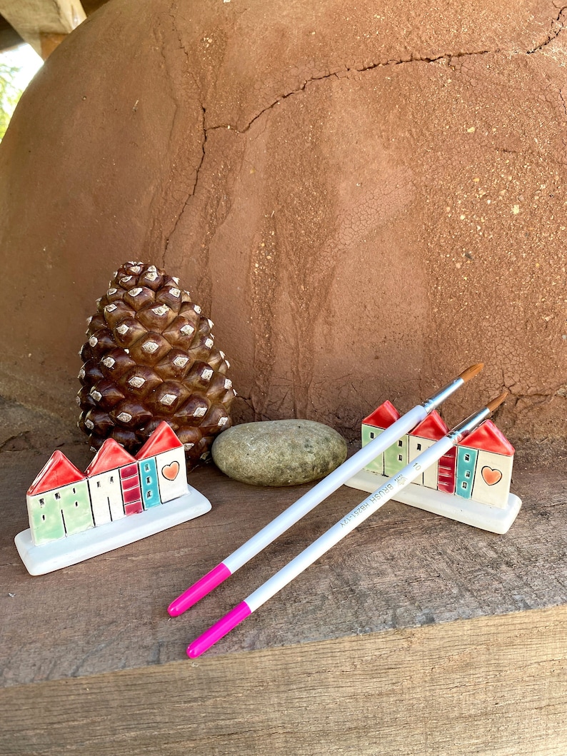 Handmade Paint Brush Holder, Brush Holder, Letter Holder,Handmade Cloud Watercolour Palette image 2