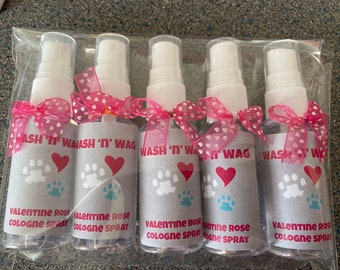 Personalised Dog Cologne Pawfume perfume Spray Valentine Rose and many others fragrances