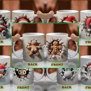 Beidseitig 3D Weihnachtsbecher Wrap Bundle