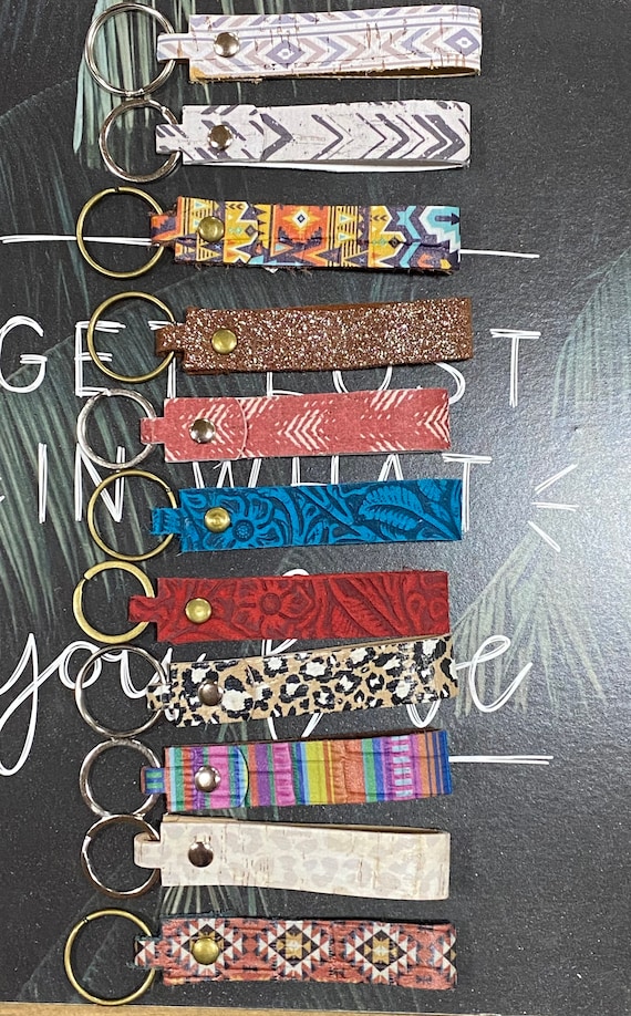 Assorted Leather Key Fobs,  Western Key Fobs, Tooled Key Fobs, Turquoise, Cowgirl Keyfobs, Keyfob Gift,  Car Key Gift, Truck Key Gift,