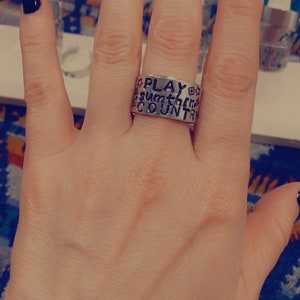 Play Something Country Hand Stamped Ring, cowgirl jewelry, Country Music Ring Gift, Cowgirl Ring, Western Inspired Jewelry, Western Ring