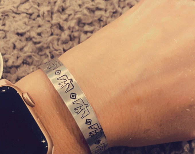 Thunderbird Bracelet Cuff, Thunderbird Jewelry, Western Jewelry, Hand Stamped, Rodeo Wear, Cowgirl Jewelry, Cowgirl Bracelet, Boho Jewelry