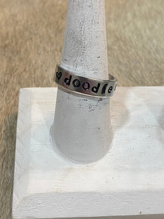 Doodle Mom Metal Ring, Doodle Ring, Doodle Mom, Goldendoodle Ring, Labradoodle Ring, Doodle Jewelry, Doodle Ring, Doodle lover, Dog Mom Ring