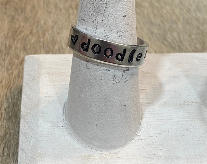 Doodle Mom Metal Ring, Doodle Ring, Doodle Mom, Goldendoodle Ring, Labradoodle Ring, Doodle Jewelry, Doodle Ring, Doodle lover, Dog Mom Ring